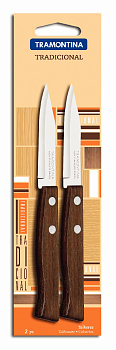 Нож для очистки овощей 7,5см TRAMONTINA Tradicional нержавеющая сталь AISI 420 рукоятка из натурального дерева 22210/203D-TR 000000000001197352