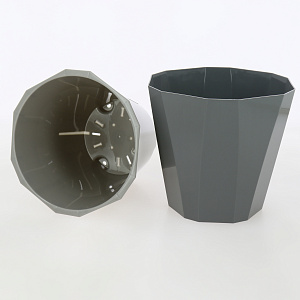 Кашпо со вставкой 1,8л MARTIKA Палермо темно-серый пластик 000000000001214194