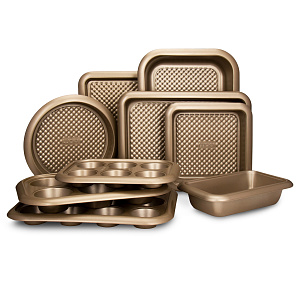 Форма для выпечки 27x4,5см LUCKY Золотые Грани круглая 0,5мм сталь 000000000001217829