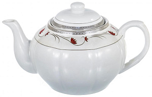 Сервис чайный 13 предметов (чашка 220мл-6шт/блюдце-6шт/чайник 1,2л/металлический стенд) GUTERWAHL подарочная упаковка фарфор 114-17050 000000000001193922