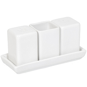 Набор для специй 3 предмета белый фарфор 000000000001219969