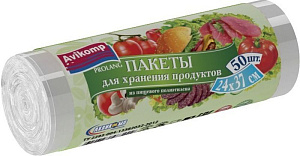 Пакеты для хранения продуктов Эконом Prolang, 24х37 см, 50 шт. 000000000001120889