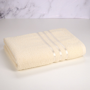 Полотенце махровое 70х130см DINA ME бордюр с 3 полосками молочное плотность 380гр/м 100%хлопок 000000000001210276