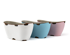 Кашпо 20,5х10х10,5 Retro овал микс пластик 000000000001216366