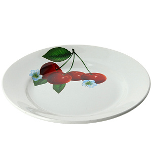 Мелкая тарелка Вишенка Кубаньфарфор, 17.5 см 000000000001005636