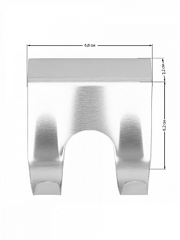 Набор крючков на кухонную дверцу 2шт 6,8x6,2x2,2см DE'NASTIA серый нержавеющая сталь 000000000001228036