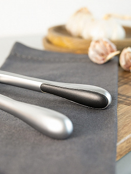 Пресс для чеснока 17x3,3x4,3см DE'NASTIA Капля матовое покрытие серый цинковый сплав 000000000001231173