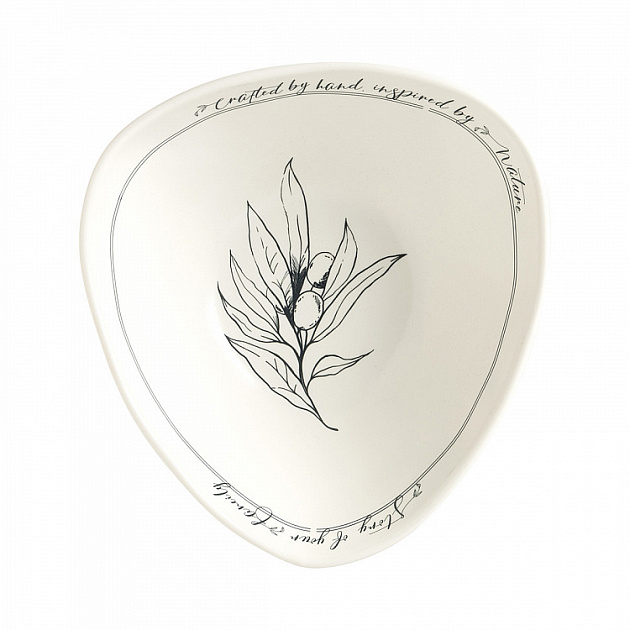 Набор тарелок суповых 4шт 500мл DE'NASTIA Оливки черно-белый фарфор 000000000001225119