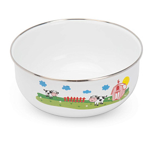 Набор контейнеров с крышкой 2шт 16см/18см Коровки эмаль 000000000001223929
