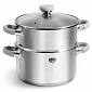 Кастрюля-Пароварка из нержавеющей стали, силиконовые вставке на ручках и крышке, 2 в 1  3,6 литра Universal Cristelle Cr2322