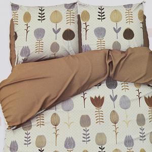 Комплект постельного белья Этель 2сп Autumn flowers 175х215см 200х220см 70х70см-2шт хлопок 4675216 000000000001205024