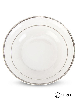 Набор столовой посуды 20 предметов ANGELICA (десертная 19см-6шт/обеденная 27см-6шт/суповая 23см-6шт/блюдо овальное 30см-1шт/салатник 20см-1шт) фарфор 000000000001223871