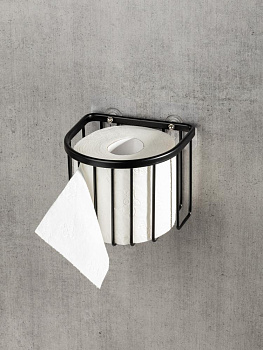 Держатель для туалетной бумаги 13,7x13x10,5см DE'NASTIA черный алюминий 000000000001227447