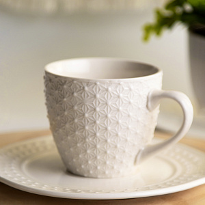 Пара чайная 220мл/15,5см Цветы керамика 000000000001217955