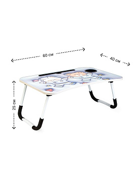 Столик 40х60х25см ST для ноутбука 3D сказка белый железо/МДФ 000000000001227162