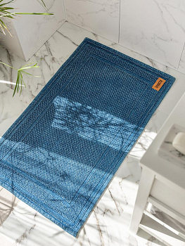 Коврик универсальный 60х100см DE'NASTIA джинс букле синий хлопок 000000000001214345