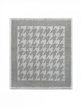 Коврик универсальный 50x60см DE'NASTIA Гусиные лапки букле серый/белый хлопок 000000000001228478