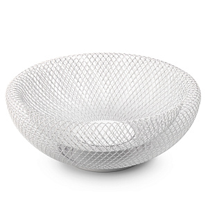 Ваза для фруктов 24,5х11х10,5см белый железо 000000000001217895