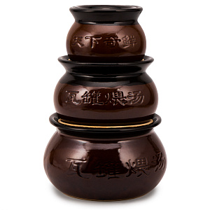 Горшок для запекания 1,7л коричневый глазурованная керамика 000000000001217288