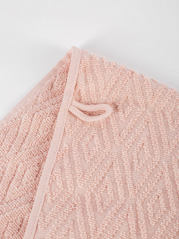 Полотенце махровое 30х60см СОФТИ Ромб персик хлопок 100% 000000000001214684