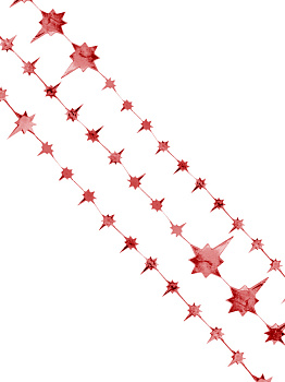 Новогодняя гирлянда Красные звезды из полистирола / 270x3см арт.78855 000000000001191379