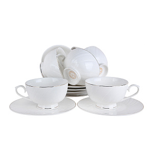Набор чайный 12 предметов 230мл Лирана фарфор 000000000001217366