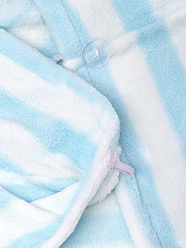 Повязка для сушки волос (Тюрбан) DE'NASTIA Микрофибра 80%Полиэстер/20%Полиамид 25х65см полоса голубой Q000016 000000000001200408