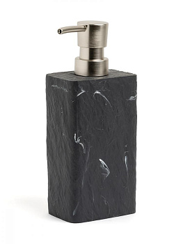 Диспенсер для жидкого мыла 330мл DE'NASTIA Мрамор темно-серый полирезина 000000000001218894