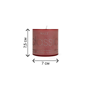 Свеча колонна 5х5см красная 000000000001220814