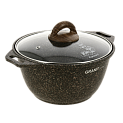 Кастрюля 3л KUKMARA Granit Ultra Original стеклянная крышка антипригарное покрытие литой алюминий 000000000001204820