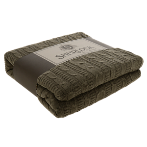 Плед вязаный "Sherlock" 180х200 кофейный,100%акрил 000000000001178784