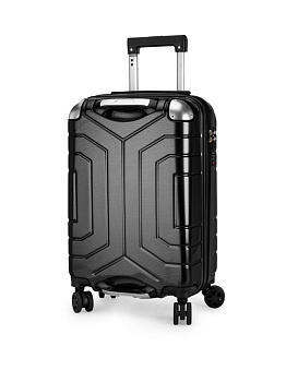 Чемодан на колесах S (36х22х55см) соты черный PC 000000000001226579