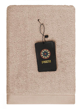 Полотенце 70х130см DE'NASTIA SOFT COLLECTION бежевый хлопок-100% 000000000001216099