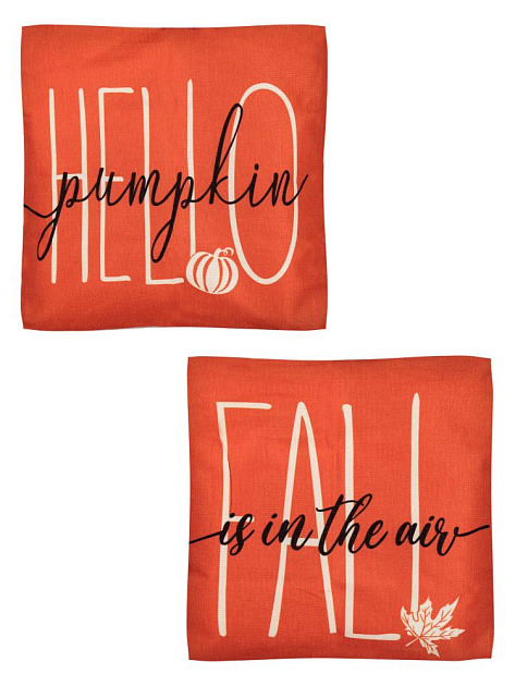 Чехлы для подушек декоративные 2шт 44х44см с принтом в ассортименте хлопок/лен 000000000001229199