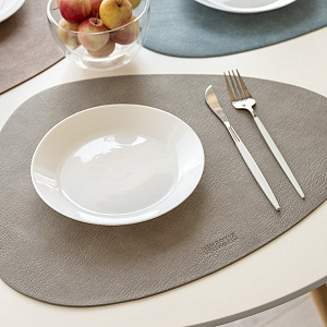 Салфетка сервировочная 45x36см DE'NASTIA с потертостями камень серый ПВХ 000000000001214104