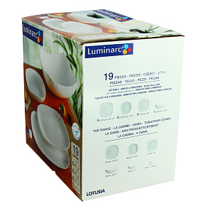 LOTUSIA Набор столовой посуды 19 предметов опал H1792 000000000001066867