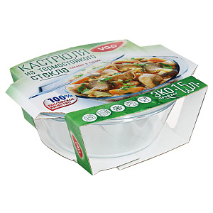 Кастрюля для СВЧ 1,5л Васильевское стекло 000000000001010983