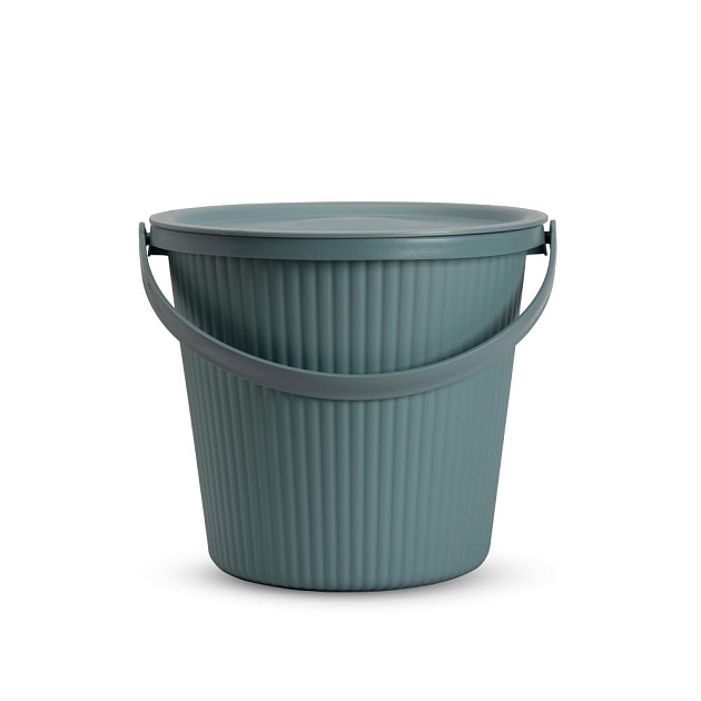 Ведро-стул 10л с крышкой вельвет в ассортименте полиэтилен 000000000001226283