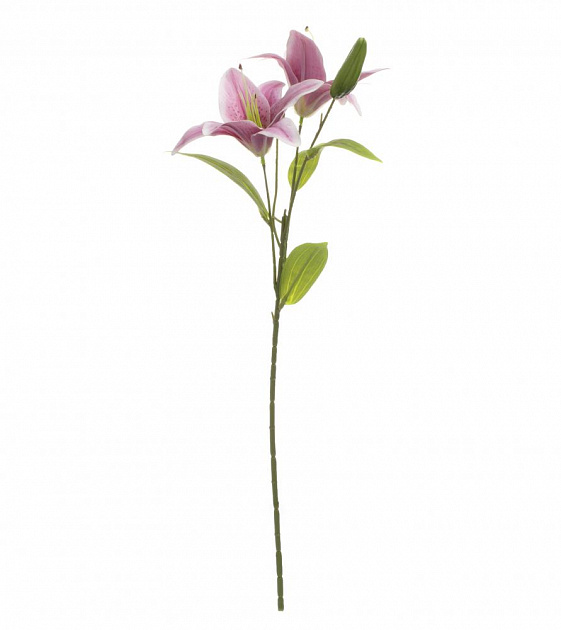 Цветок искусственный 57см ветка Лилия пластик 000000000001209151