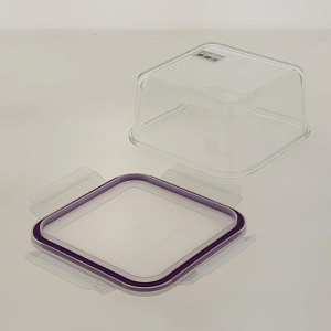 Контейнер Eley квадратный 1030мл. из жаропрочного боросиликатного стекла. Крышки Air Lock обеспечивают полную герметичность контейне 000000000001189866