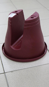 Кашпо на перила D30см H24см 6,5л Вишнёвый пластик 000000000001194507