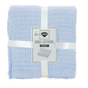 Плед 150х200см LUCKY BASIC светло-голубой хлопок-100% 000000000001214668