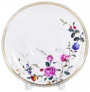 Чайная пара чашка фарфор 300мл/блюдце Ульяна подарочная упаковка Маркиза Balsford 122-29002 000000000001197850