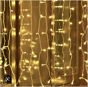 Гирлянда Занавес электрическая 3х2м 160 ламп 12 рядов теплый 000000000001223792