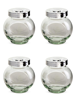 Набор банок 4шт 180мл FORA с крышкой стекло/полипропилен 000000000001227408