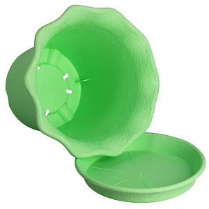 ГОРШОК Д/ЦВЕТОВ С ПОДДОНОМ   LE  FLEURE D=16 2 Л. 403-1 ЗЕЛЕНЫЙ 000000000001017819