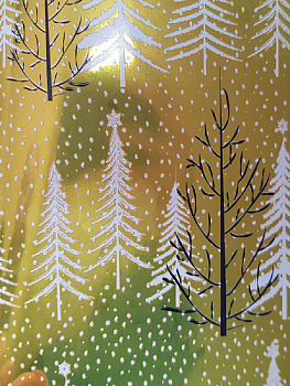 Бумага оберточная "Белая ель" для продукции бытового назначения с декоративным рисунком плотность 60г/м2 в рулоне 100х70см 82492 000000000001201858