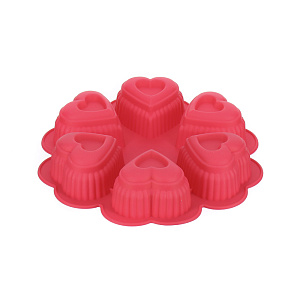 Форма для выпечки Сердце Marmiton, розовый, силикон 000000000001125384