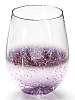Стакан 550мл LUCKY напыление звездное небо фиолетовый стекло