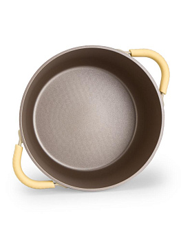 Набор посуды для приготовления 9 предметов (ковш 16см 1,4л/кастрюля 24см 4,6л/сковорода 20см, 24см/сковорода вок-28см/крышка 4шт) белый алюминий 000000000001229790